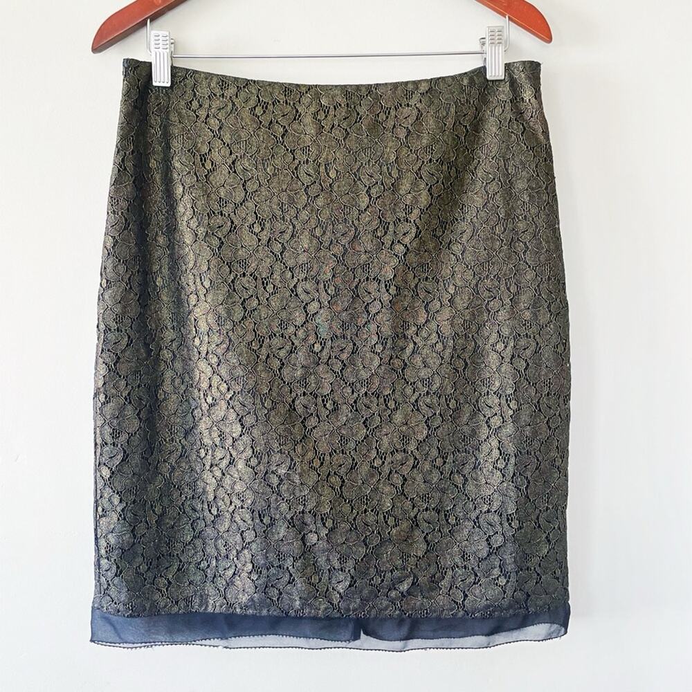 Ann Taylor NEW Shimmering Lace Pencil Skirt Size 10 Petite
